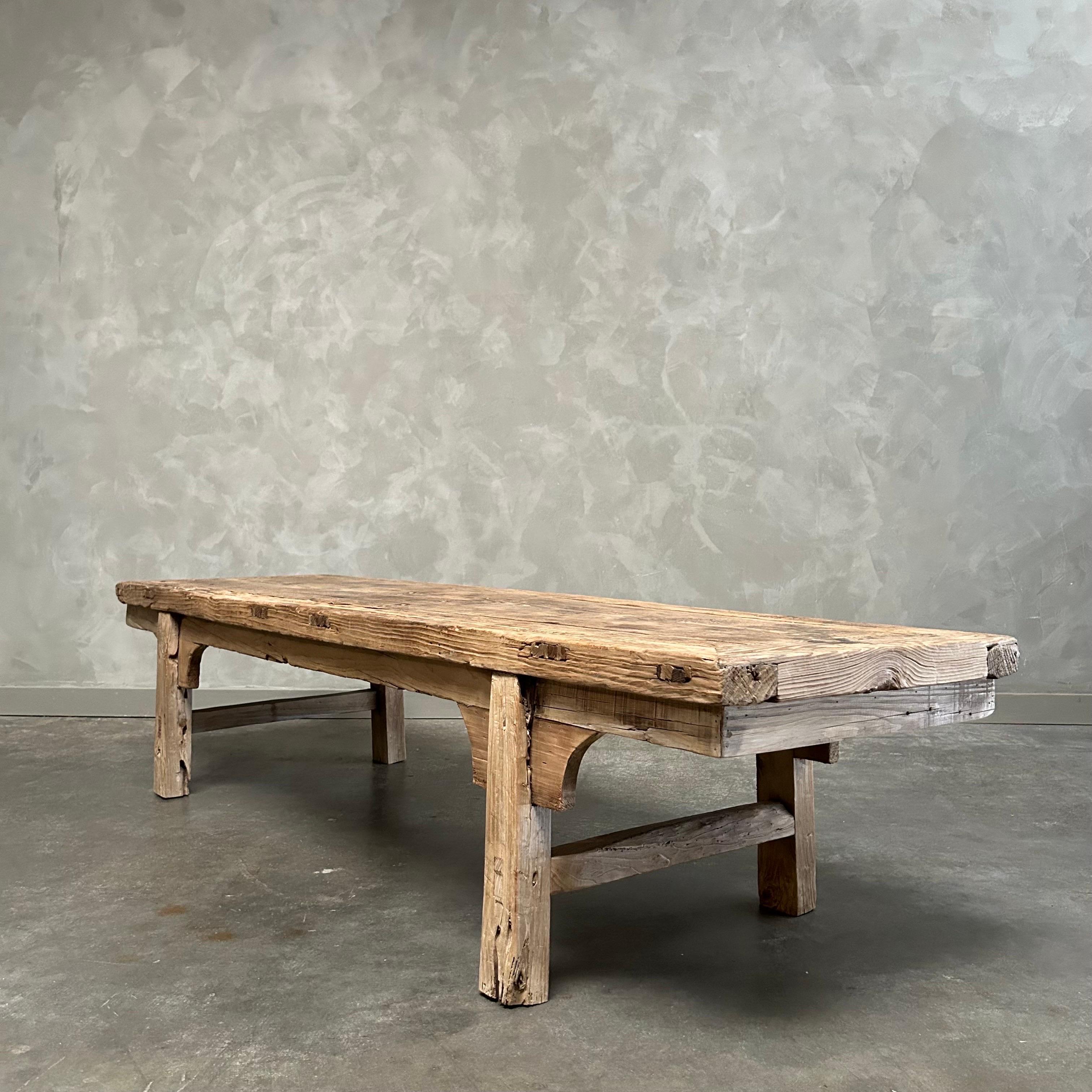 Orme Table basse vintage en bois d'orme 18