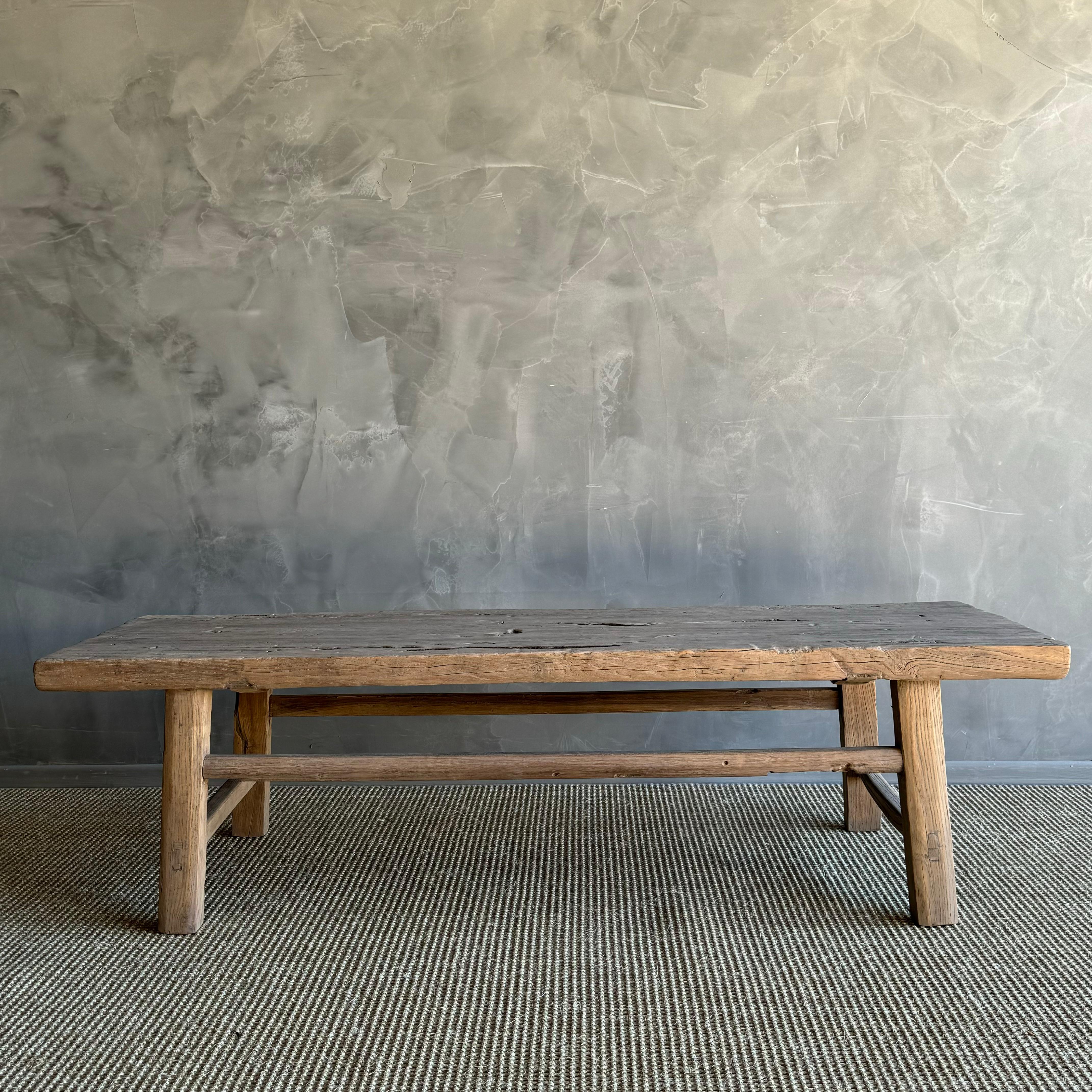 Vintage Ulme Wood Couchtisch 64