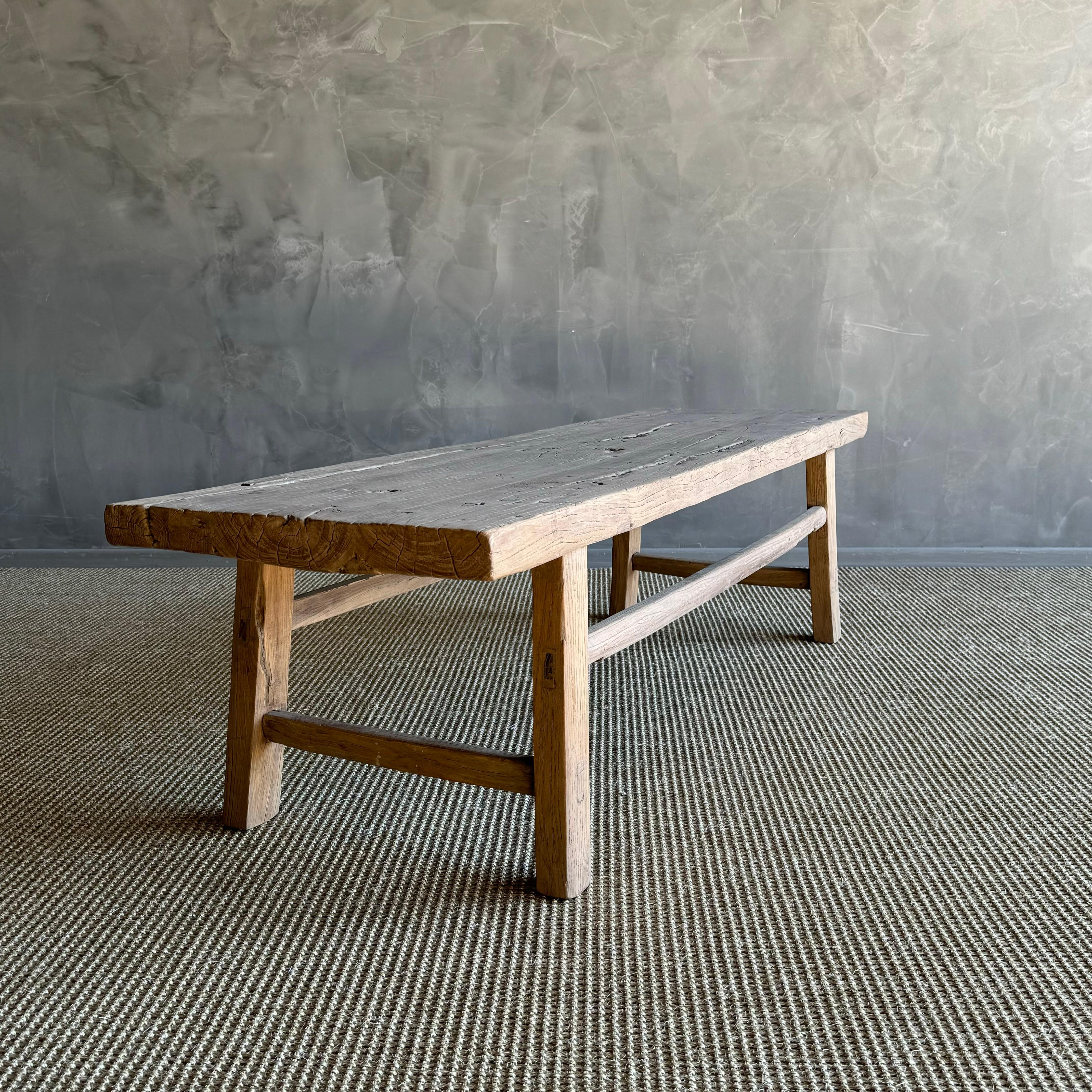Vintage Ulme Wood Couchtisch 64