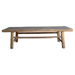 Vintage Ulme Wood Couchtisch 64"