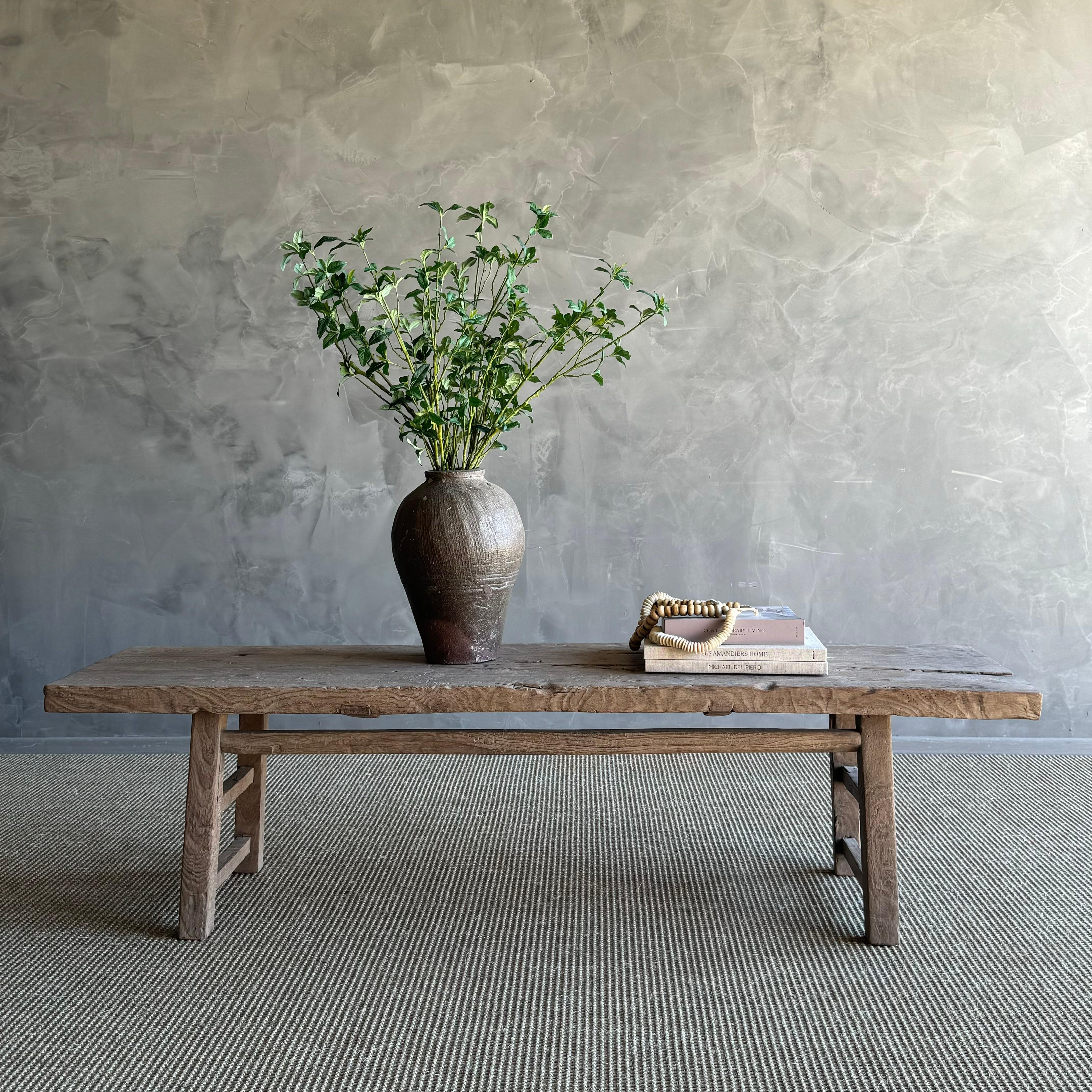 Vintage Ulme Wood Couchtisch 72.75