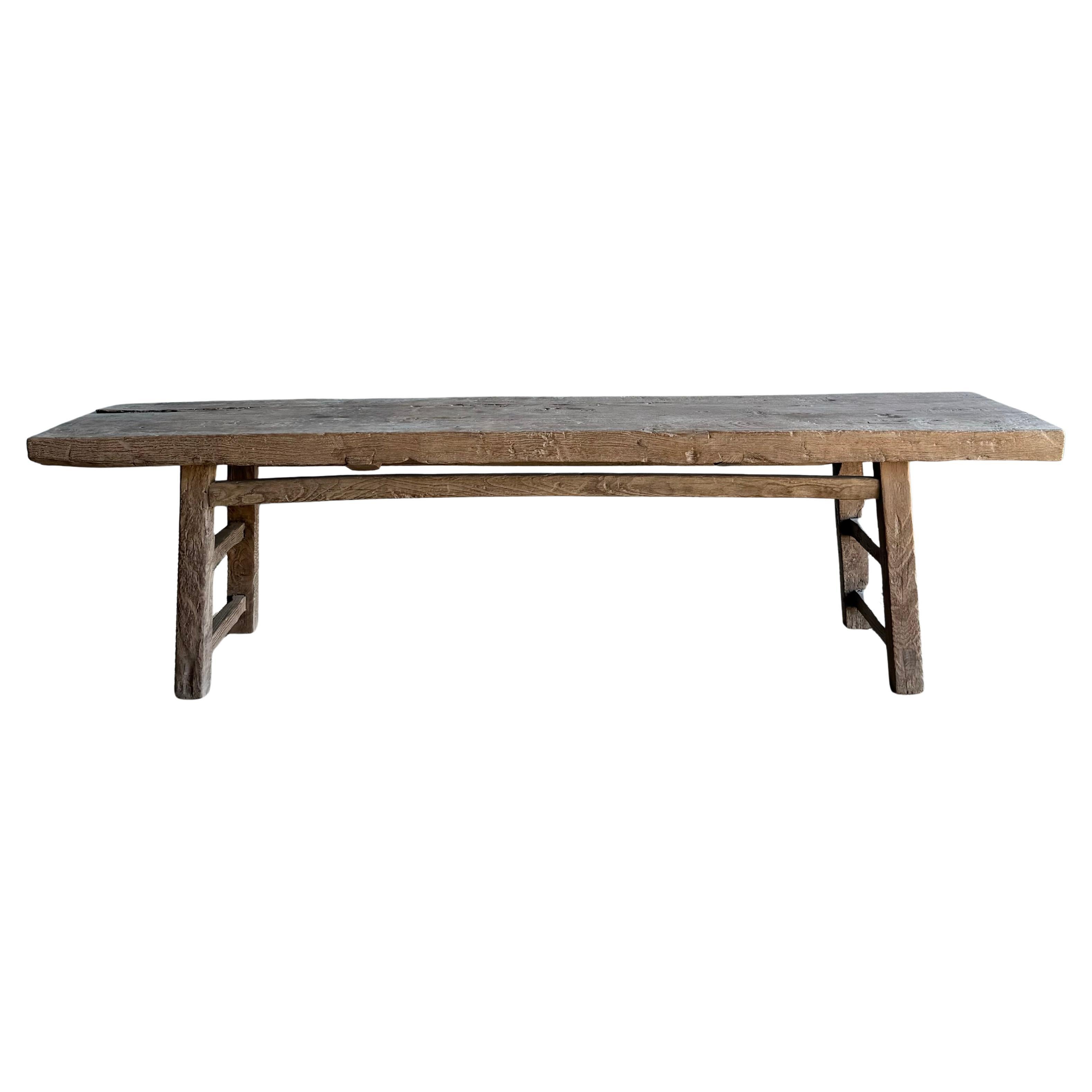 Vintage Ulme Wood Couchtisch 72.75"