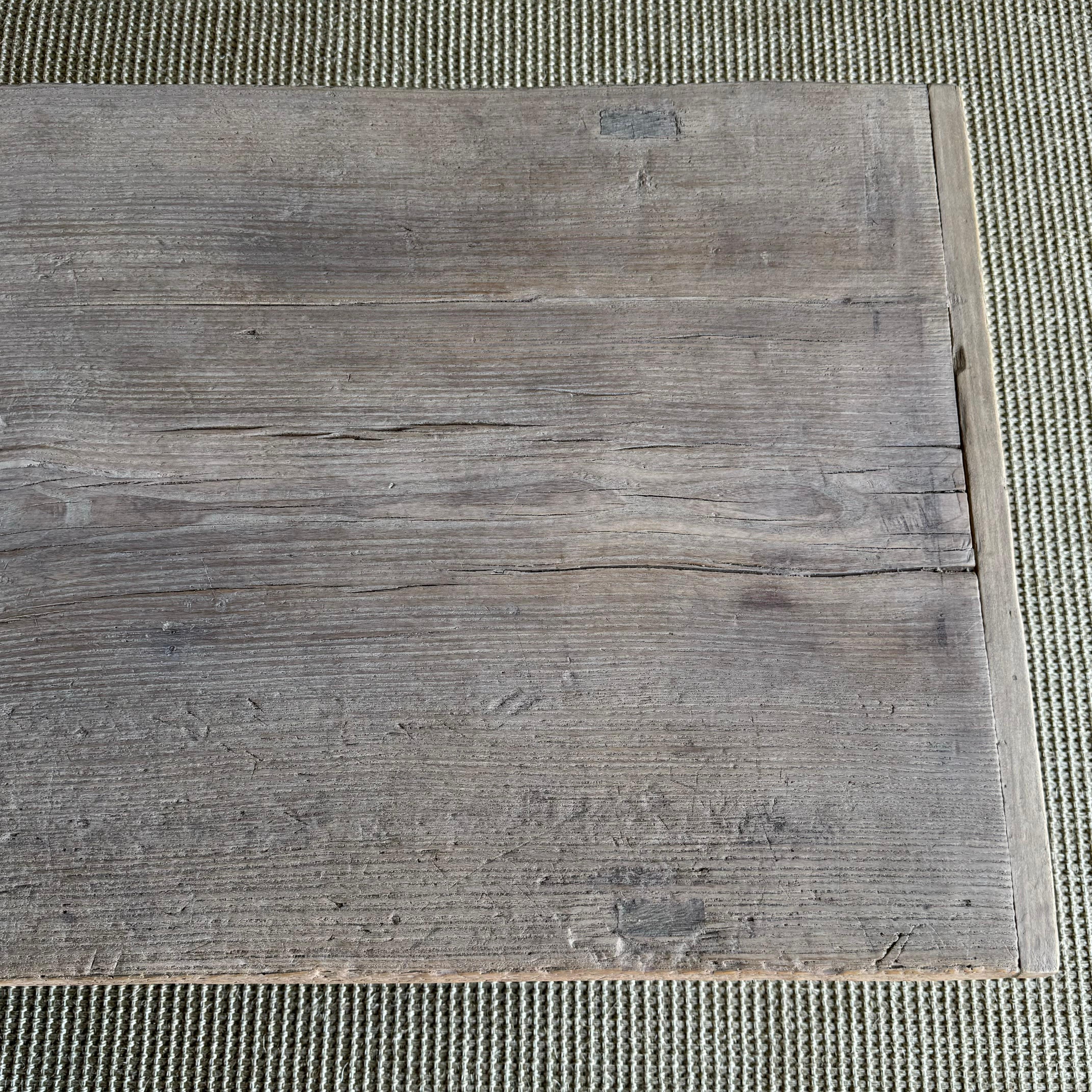 Vintage Ulme Wood Couchtisch 80