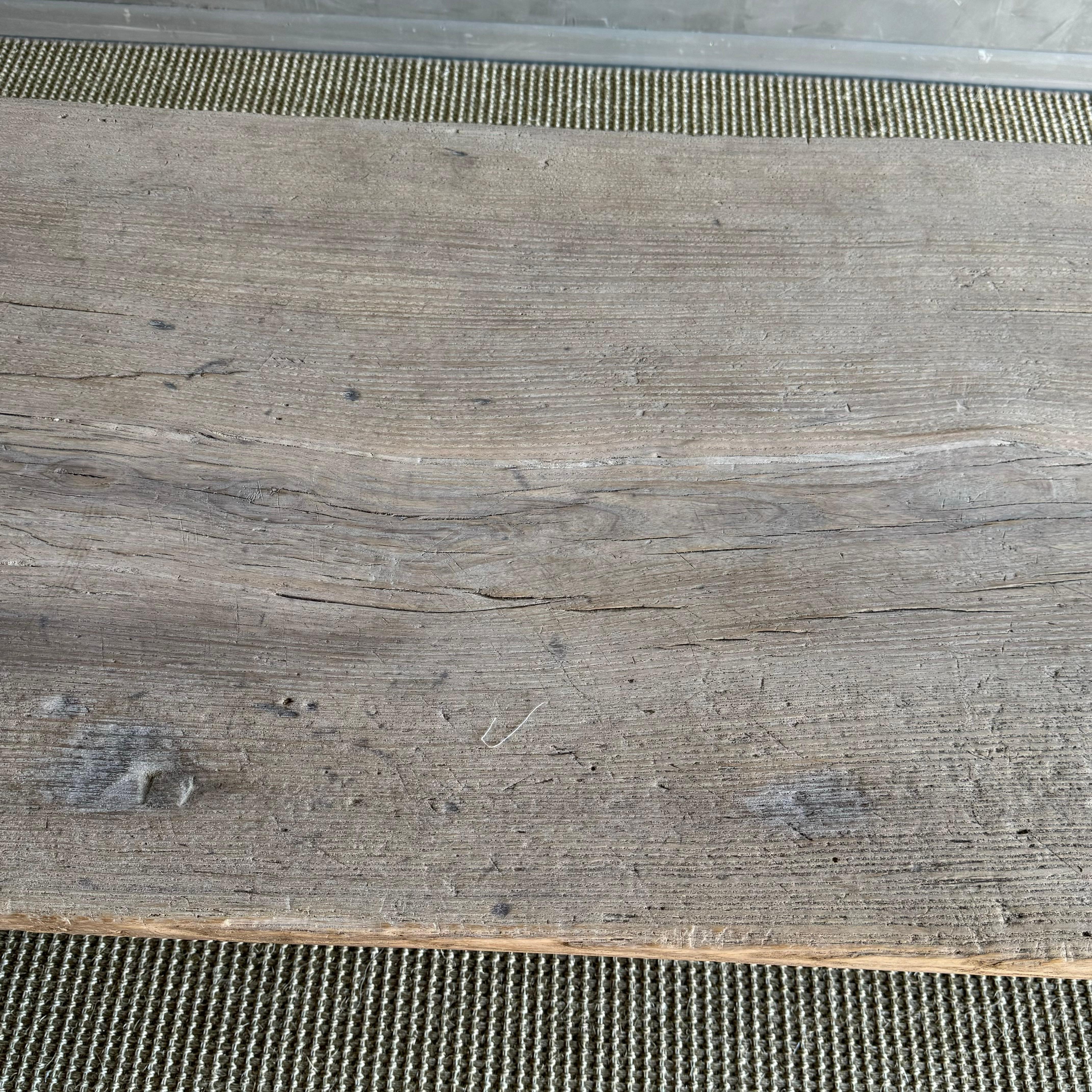 Vintage Ulme Wood Couchtisch 80