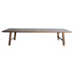 Vintage Ulme Wood Couchtisch 80"