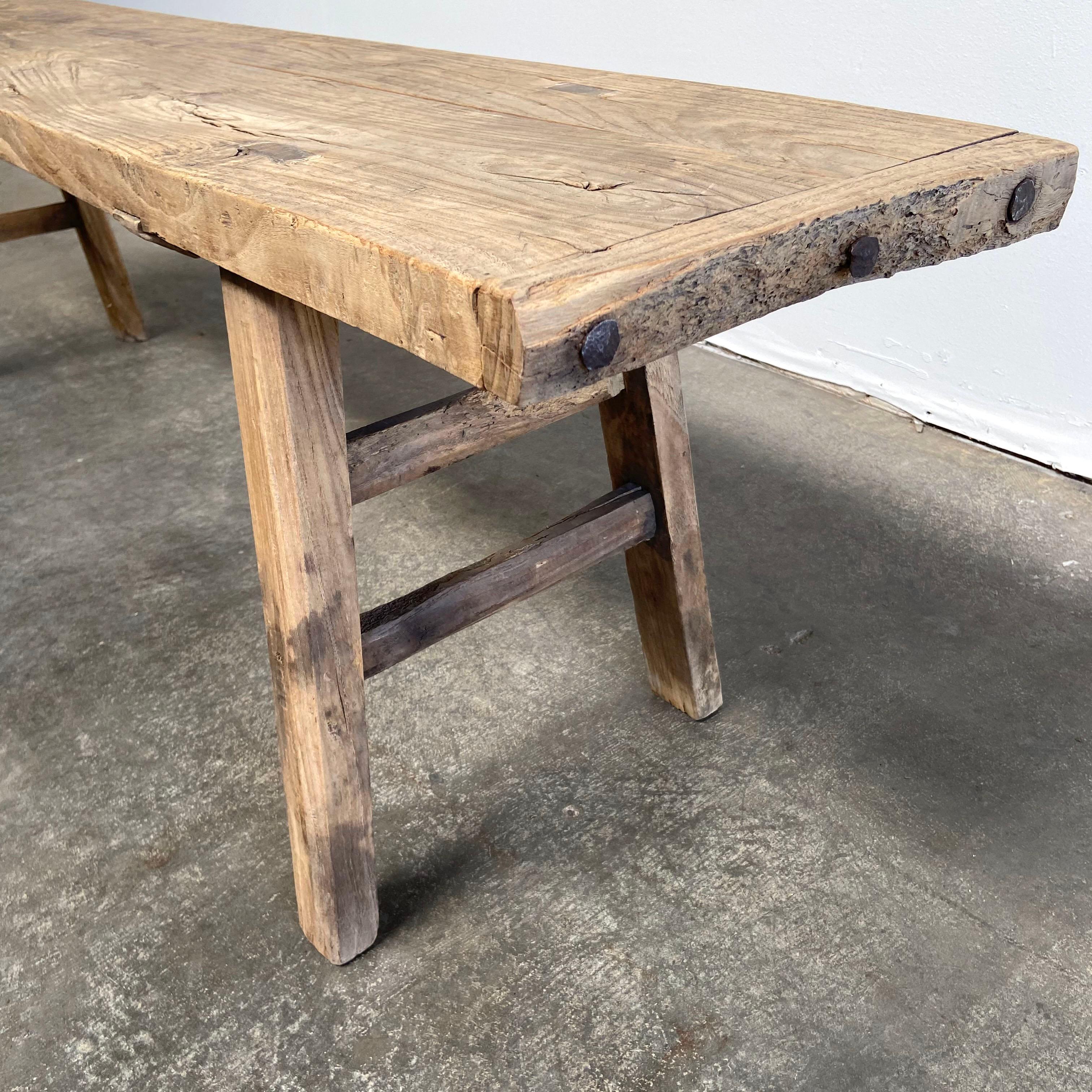 Antique bench / vintage antique elm wood bench
These are the real vintage antique elm wood benches! Beautiful antique patina, with weathering and age, these are solid and sturdy ready for daily use, use as a table behind a sofa, stool, coffee