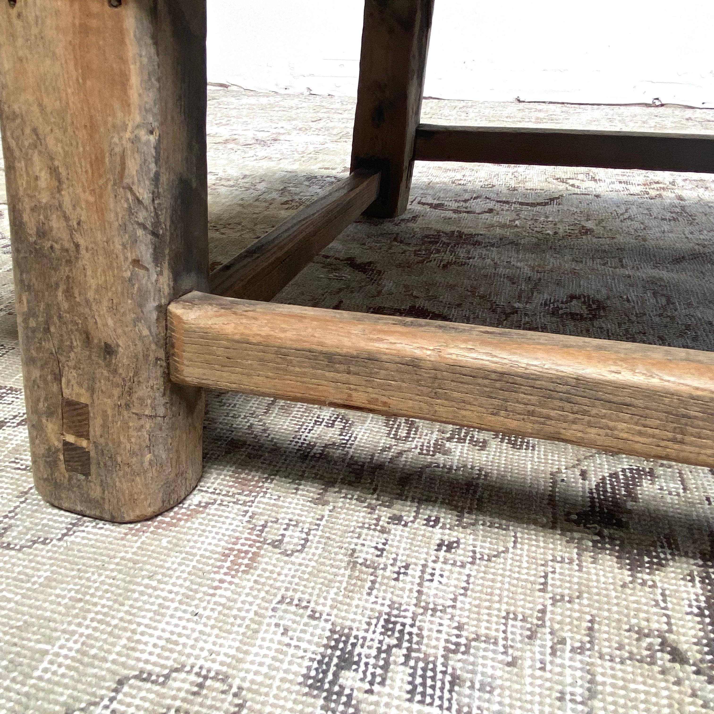 Vintage Elm Wood Coffee Table 7