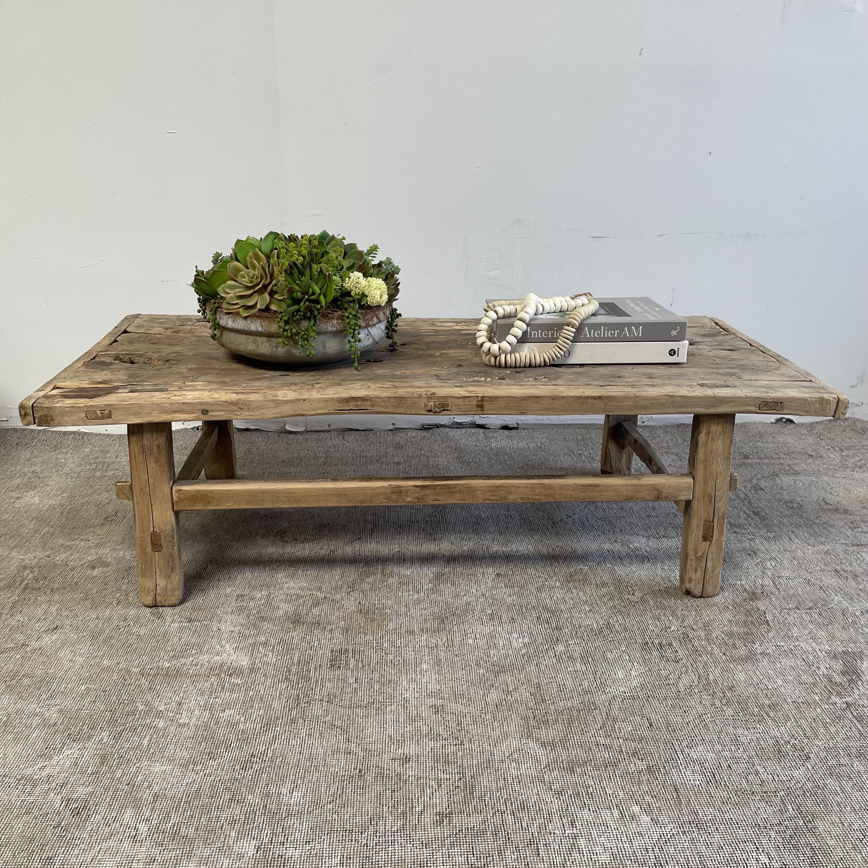 Vintage antique Elm wood coffee table with beautiful antique weathered patina top
These are the real vintage antique elm wood coffee table! Beautiful antique patina, with weathering and age, these are solid and sturdy ready for daily use, use as a
