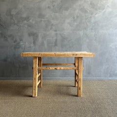 Vintage Elm Wood Coffee Table
