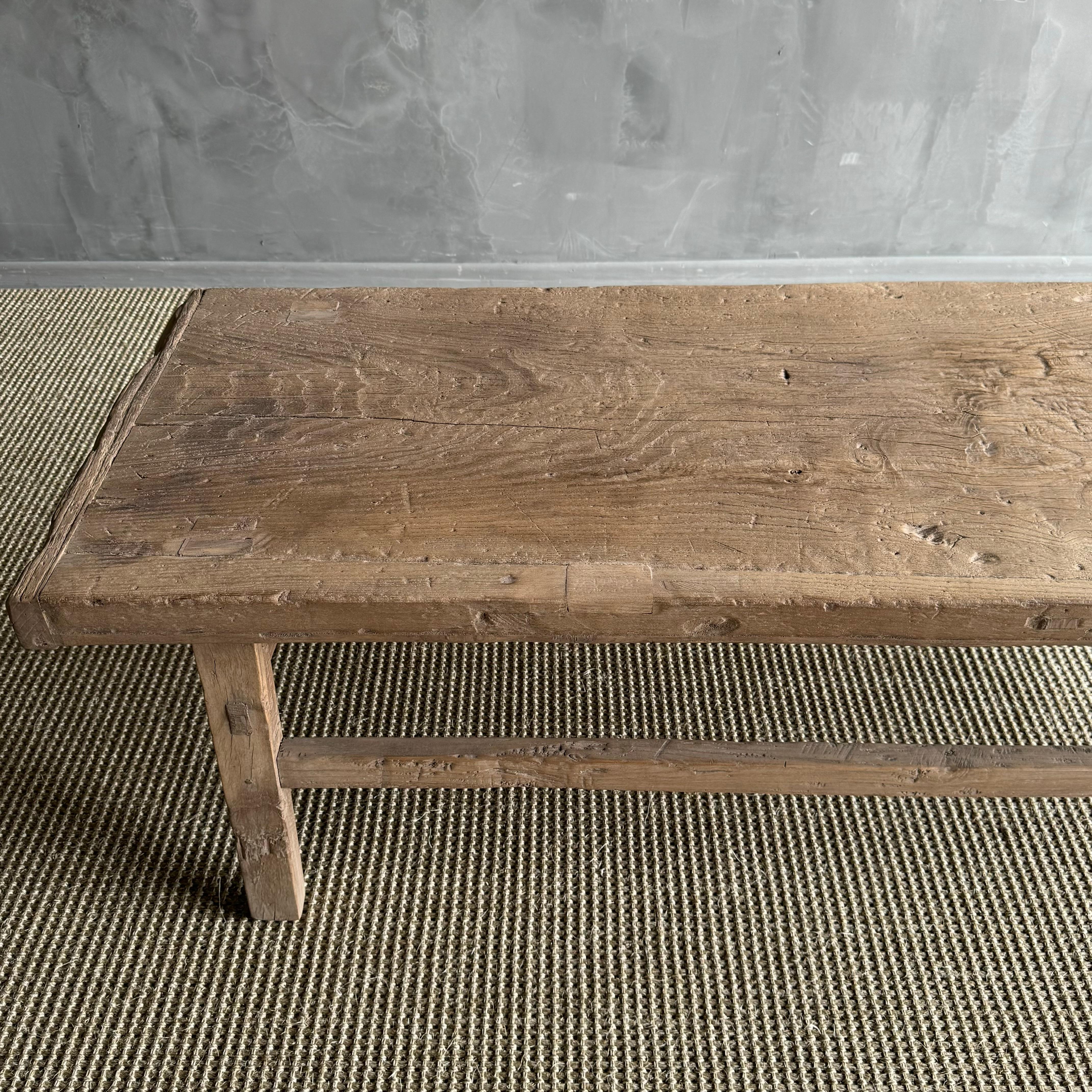 Vintage Ulme Holz Couchtisch (20. Jahrhundert)