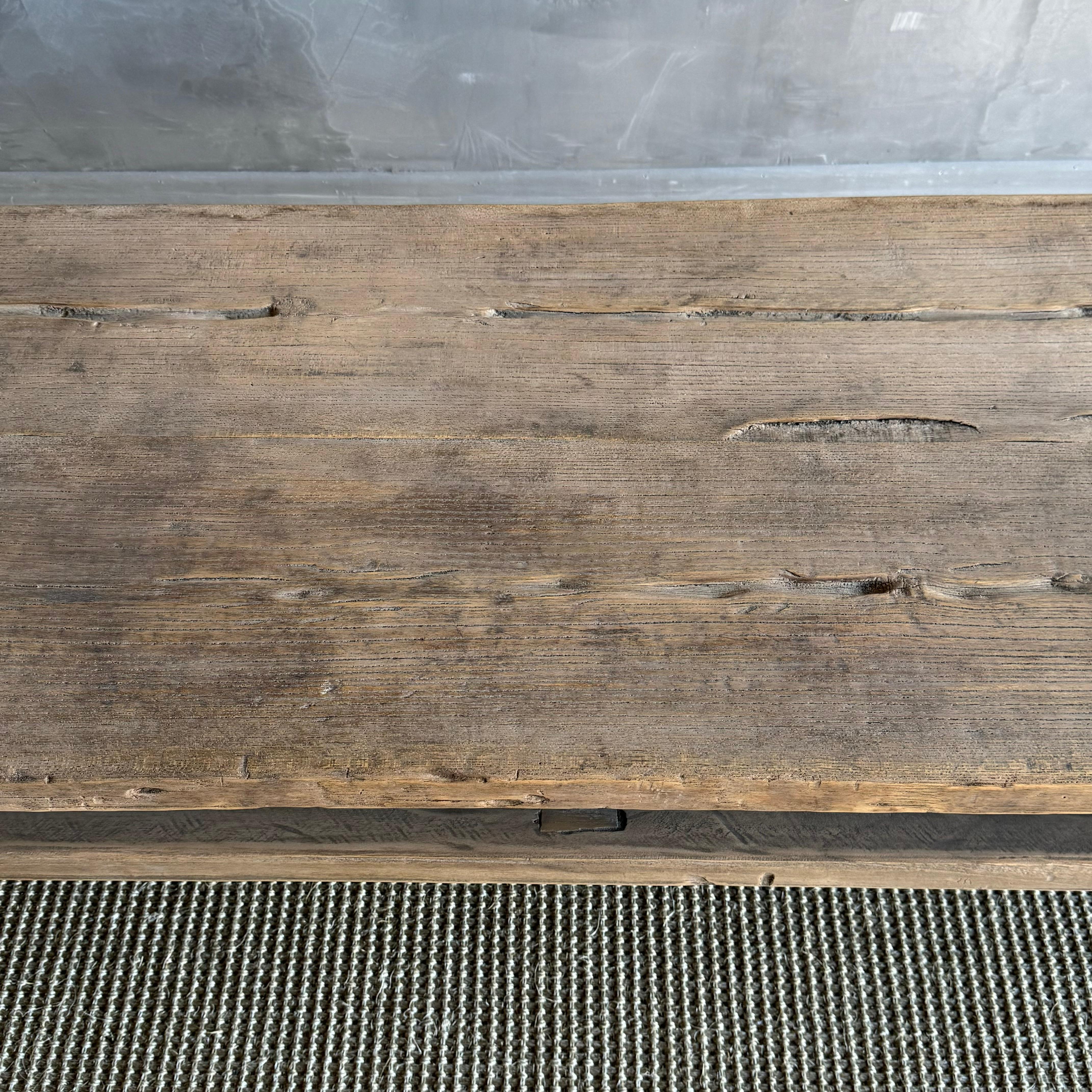 Vintage Ulme Holz Couchtisch (Ulmenholz) im Angebot