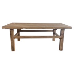 Vintage Elm Wood Coffee Table