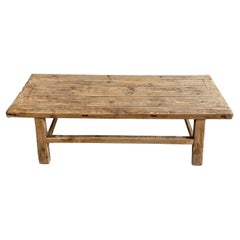 Vintage Elm Wood Coffee Table