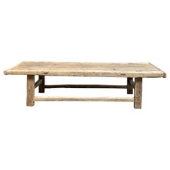 Vintage Elm Wood Coffee Table
