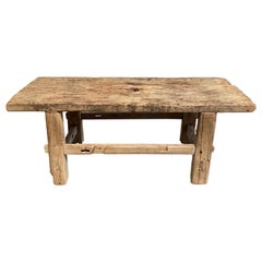 Vintage Elm Wood Coffee Table