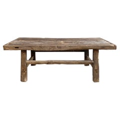 Vintage Elm Wood Coffee Table