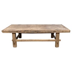Vintage Elm Wood Coffee Table