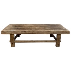 Vintage Elm Wood Coffee Table