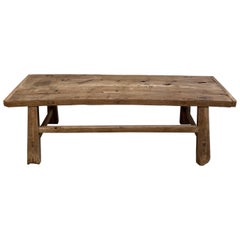 Vintage Elm Wood Coffee Table