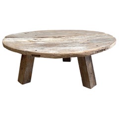 Vintage Elm Wood Coffee Table