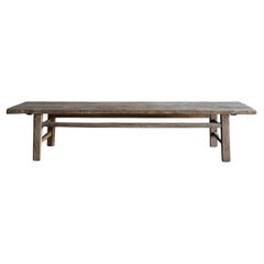 Vintage Ulme Holz Couchtisch