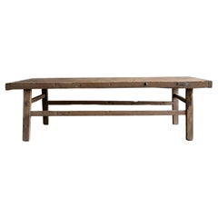 Vintage Ulme Holz Couchtisch