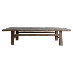 Vintage Elm Wood Coffee Table