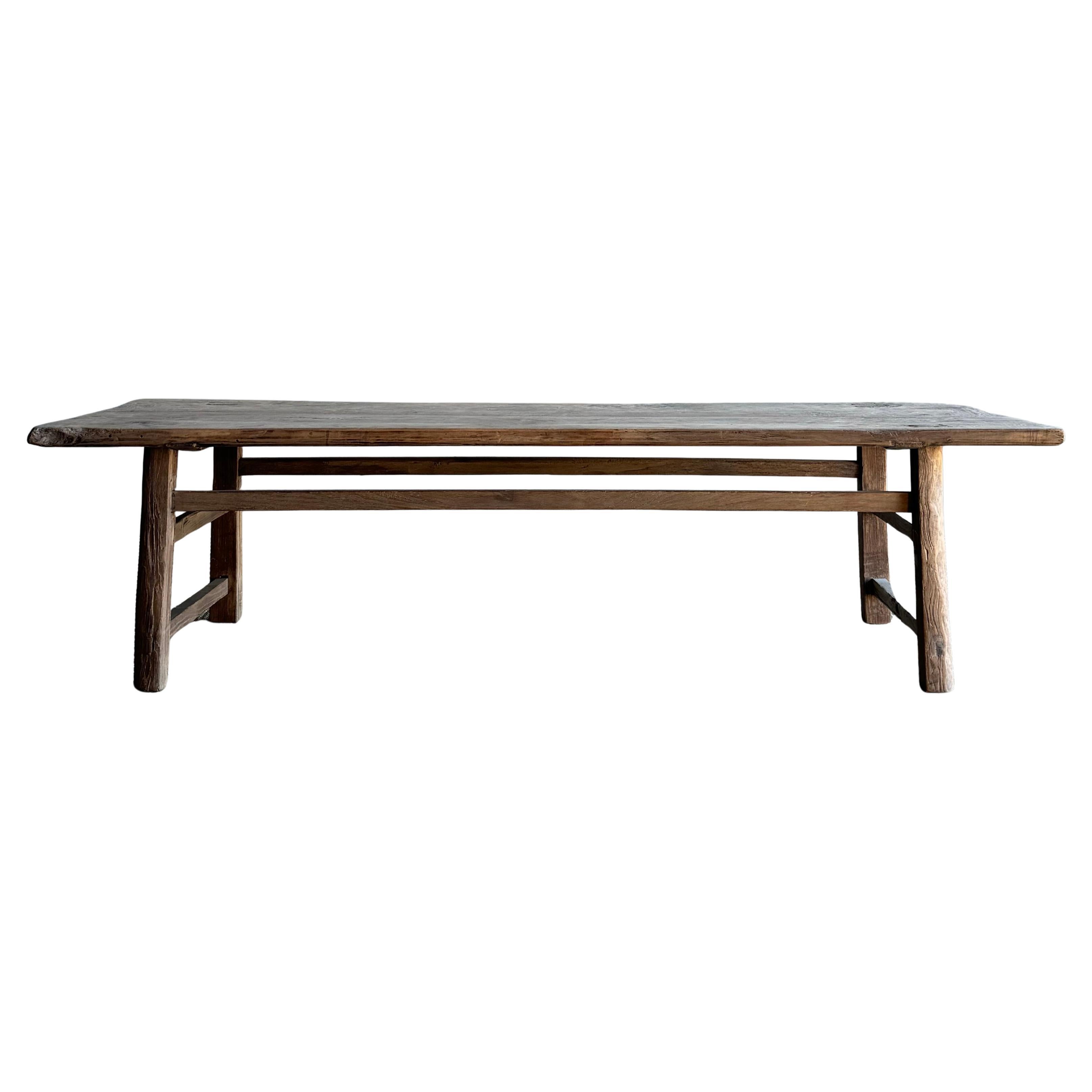 Vintage Ulme Holz Couchtisch