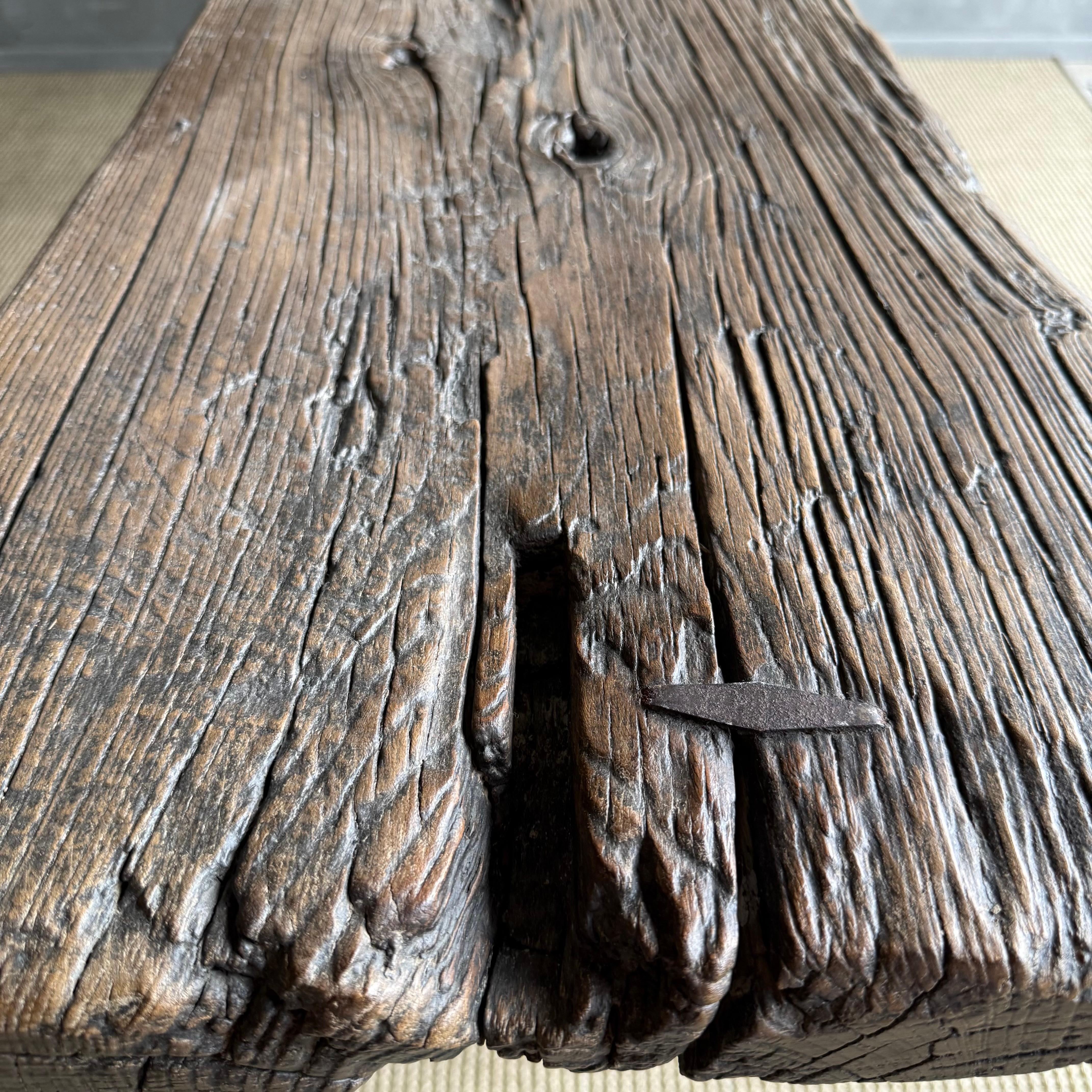 Vintage Elm Wood Console 97