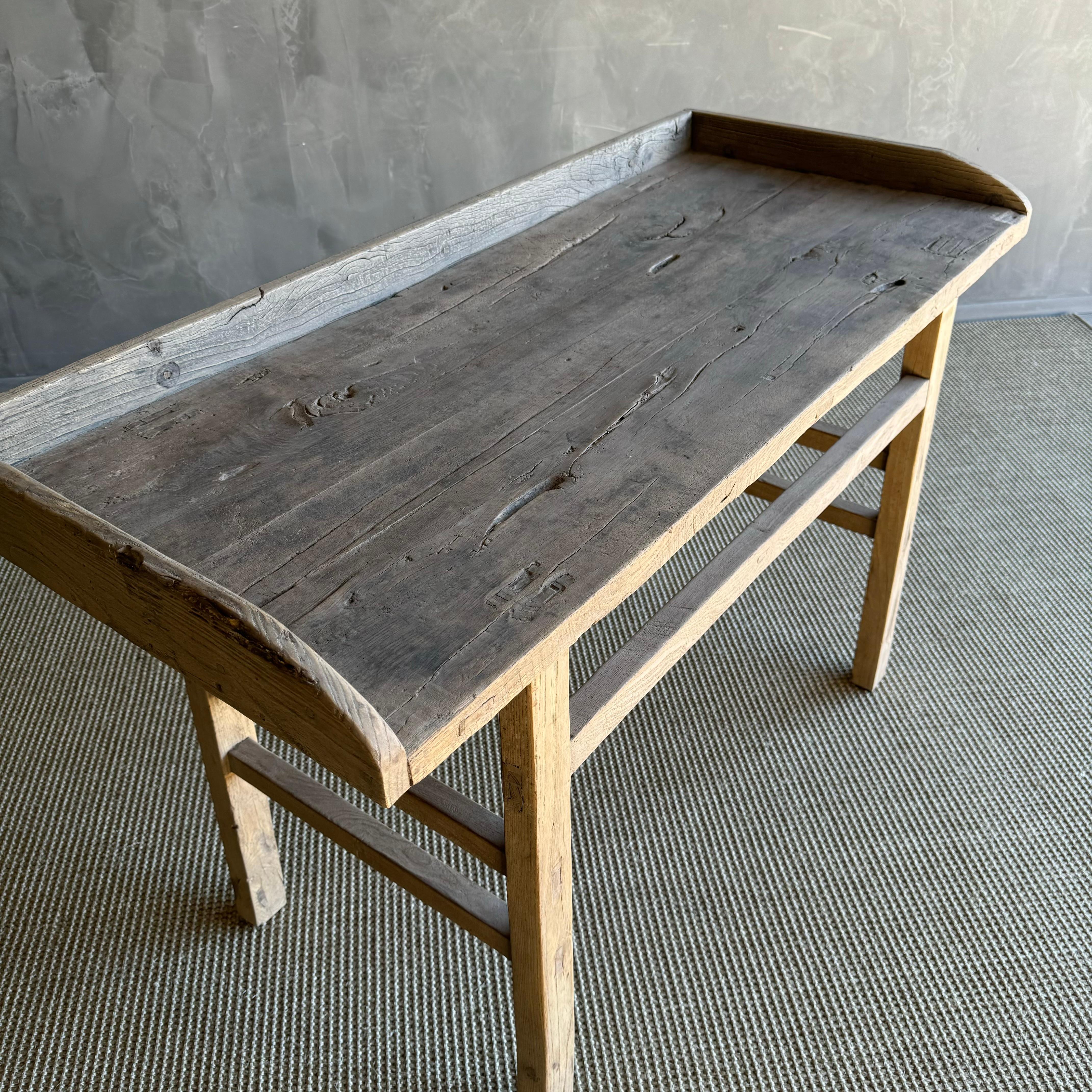 Consola o escritorio de madera de olmo vintage Olmo