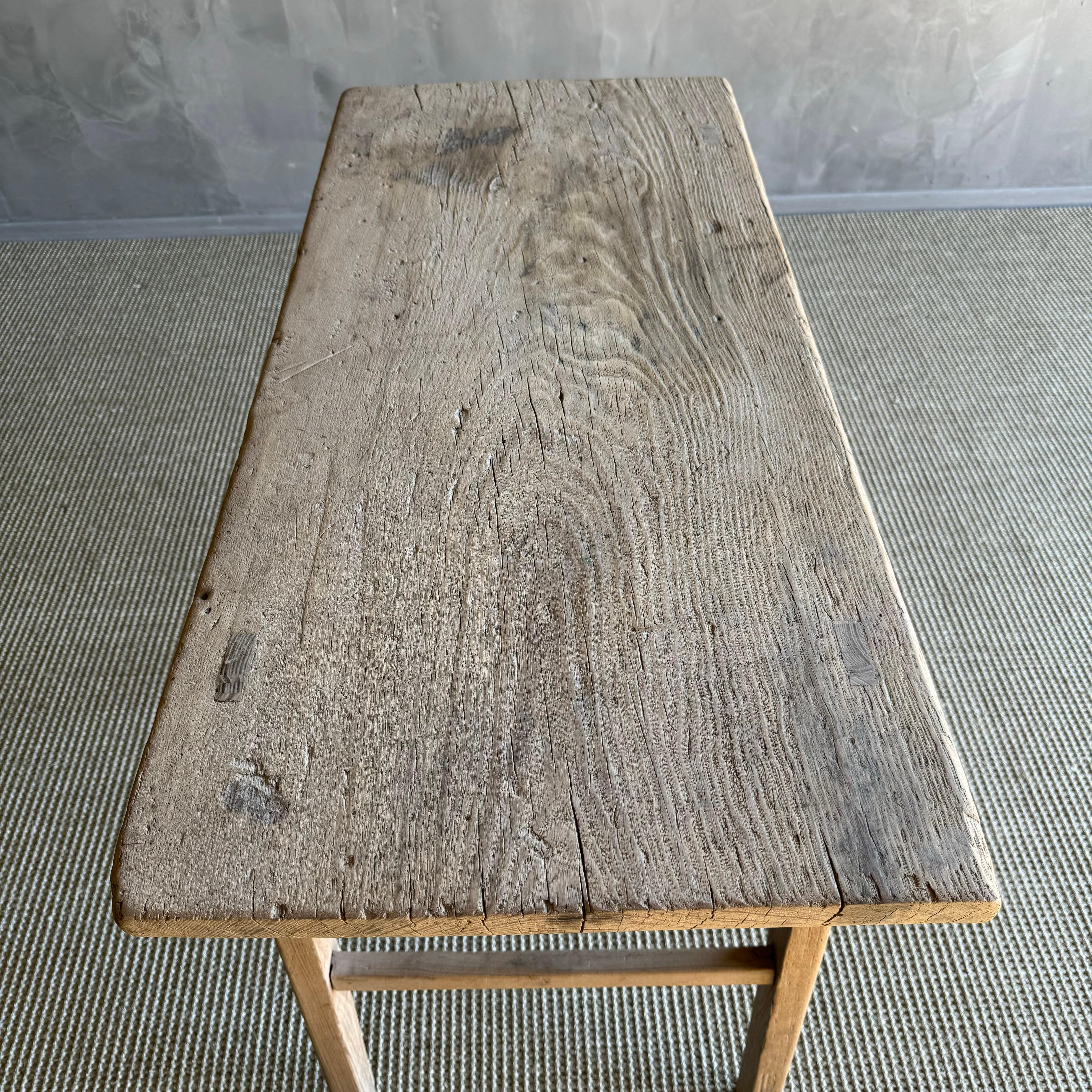 Olmo Tavolo consolle in legno di olmo vintage da 44 pollici in vendita