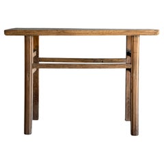 Tavolo consolle in legno di olmo vintage da 48 pollici