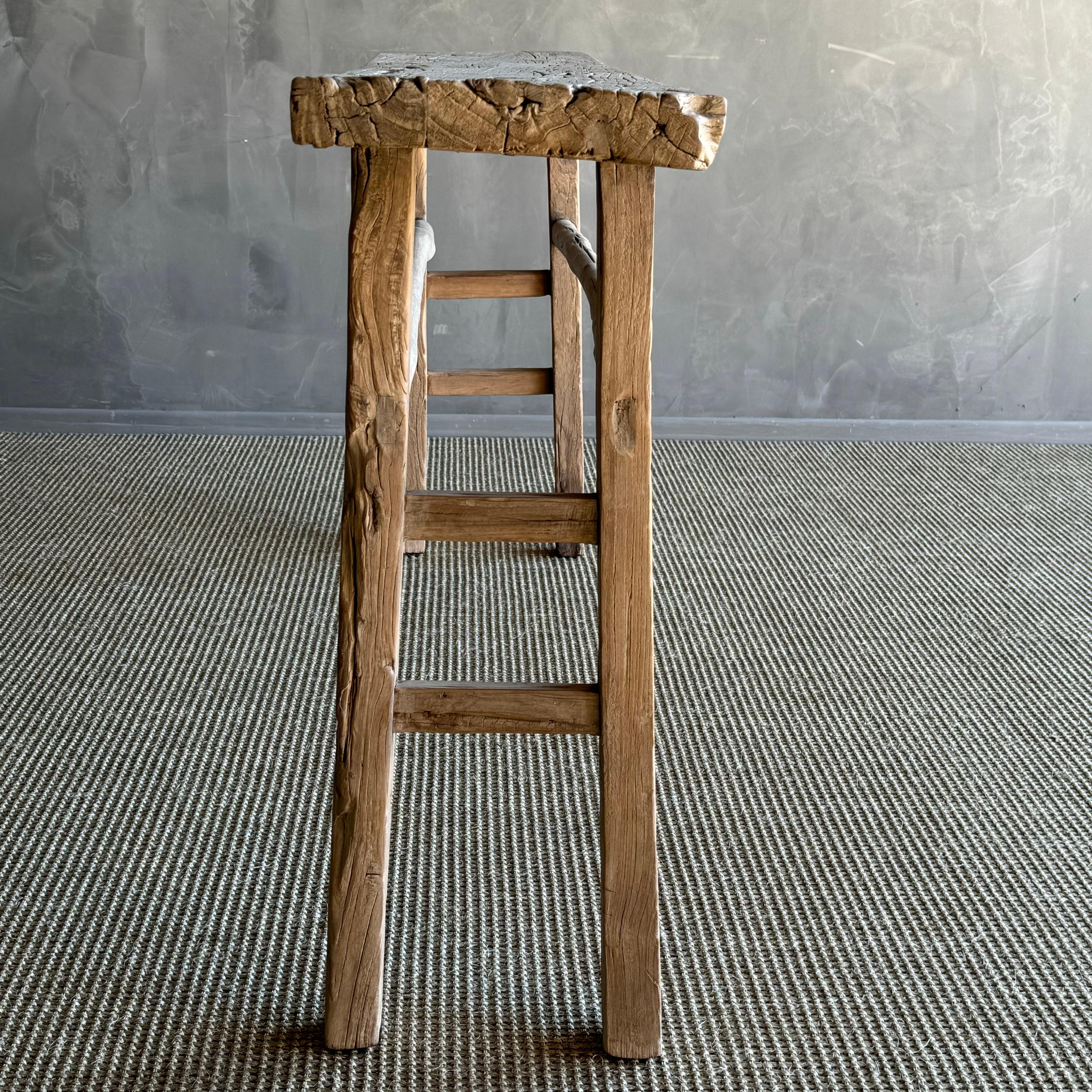 Vintage Elm Wood Console Table 67