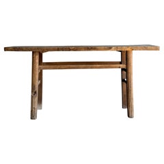 Tavolo consolle in legno di olmo vintage da 70 pollici