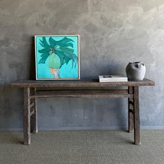 Tavolo consolle in legno di olmo vintage da 72 pollici