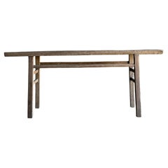 Tavolo consolle in legno di olmo vintage da 77,5 pollici