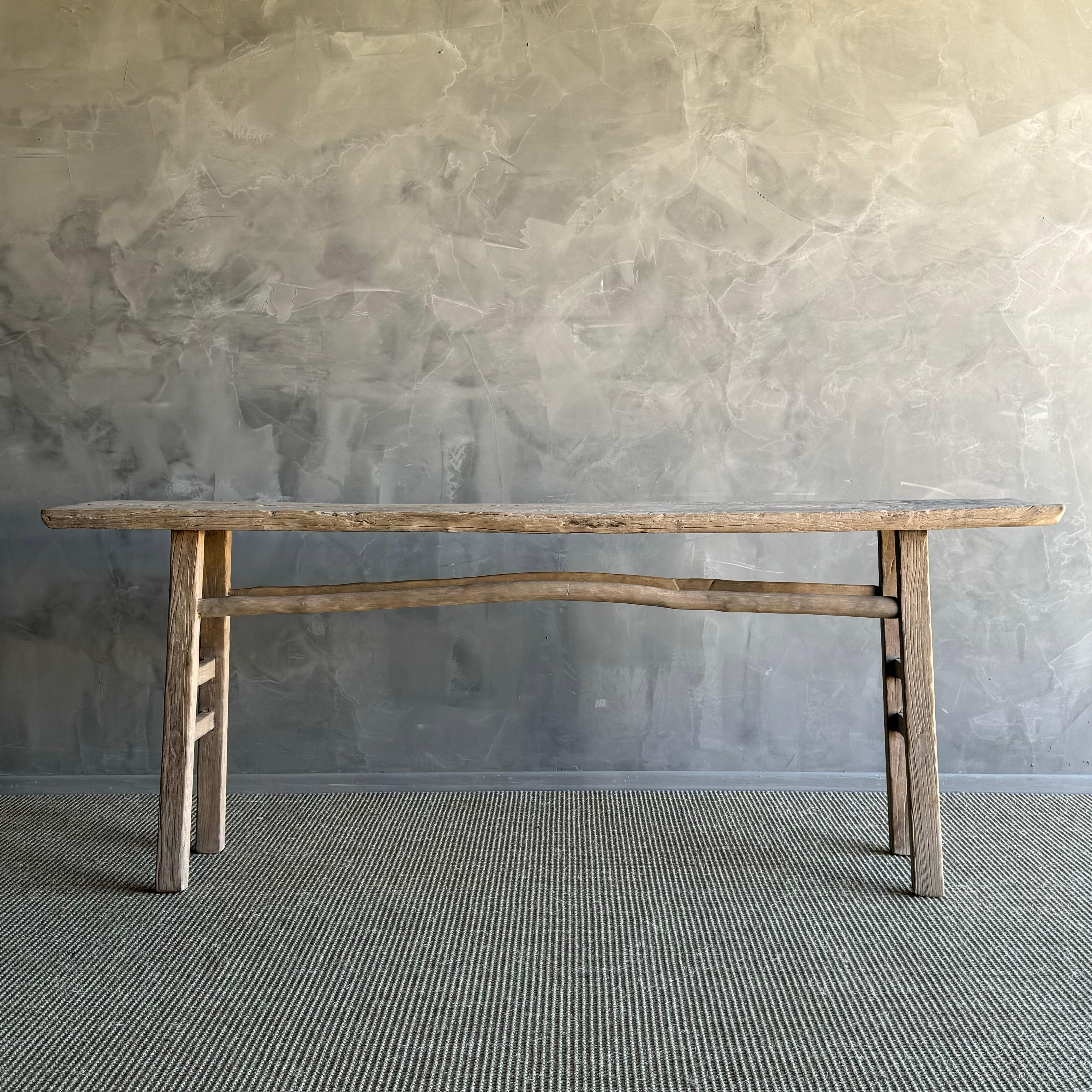 Vintage Ulme Wood Konsolentisch 83