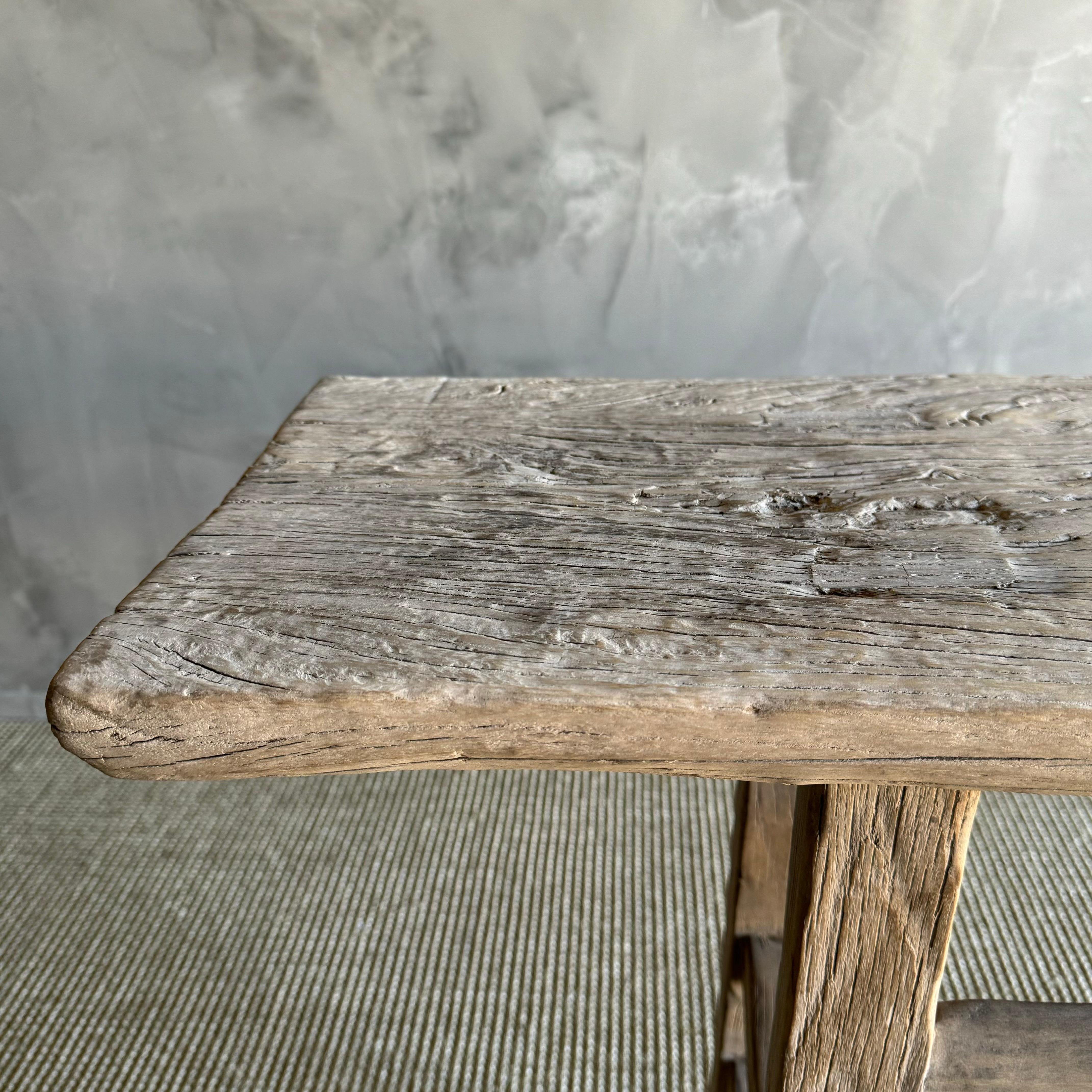 Vintage Ulme Wood Konsolentisch 83