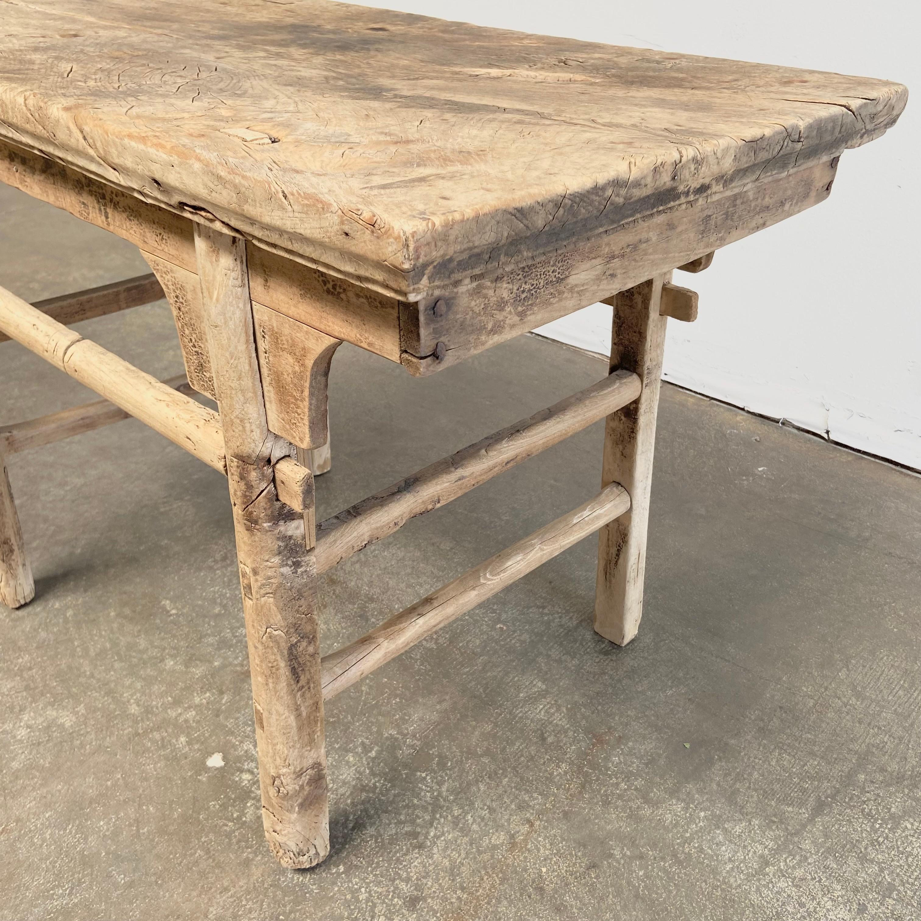 Vintage antique elm wood console table
Made from vintage reclaimed elm wood. Beautiful antique patina, with weathering and age, these are solid and sturdy ready for daily use, use as a entry table, sofa table or console in a dining room. Great in a