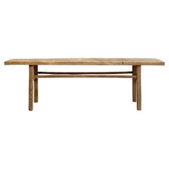 Vintage Elm Wood Console Table
