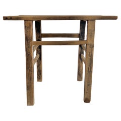 Vintage Elm Wood Console Table