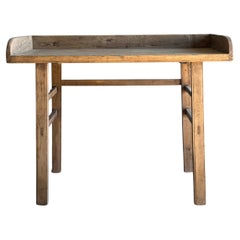 Vintage Elm Wood Console Table or Desk  46"