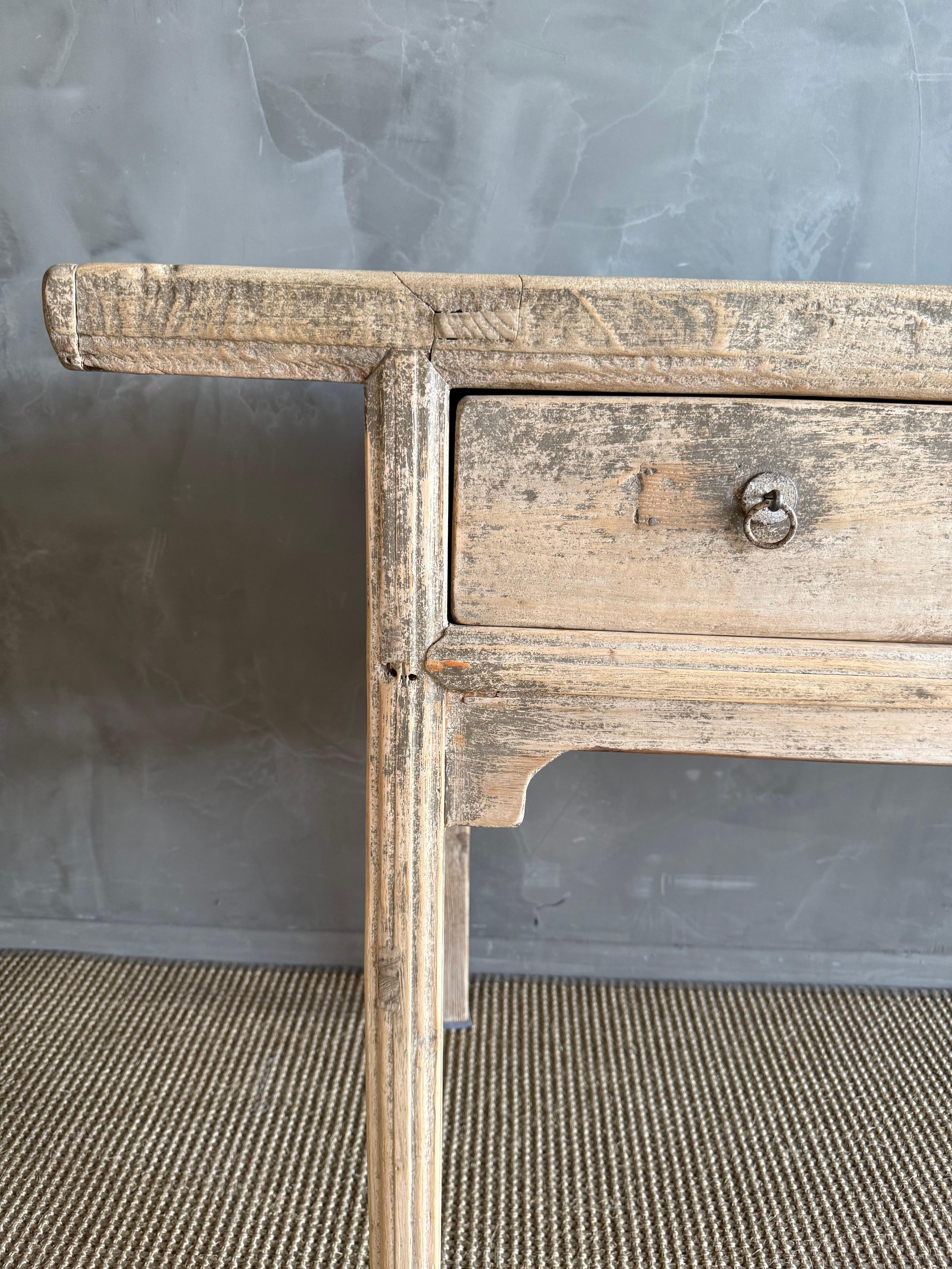 Vintage Elm Wood Drawer Console from Reclaimed wood 78