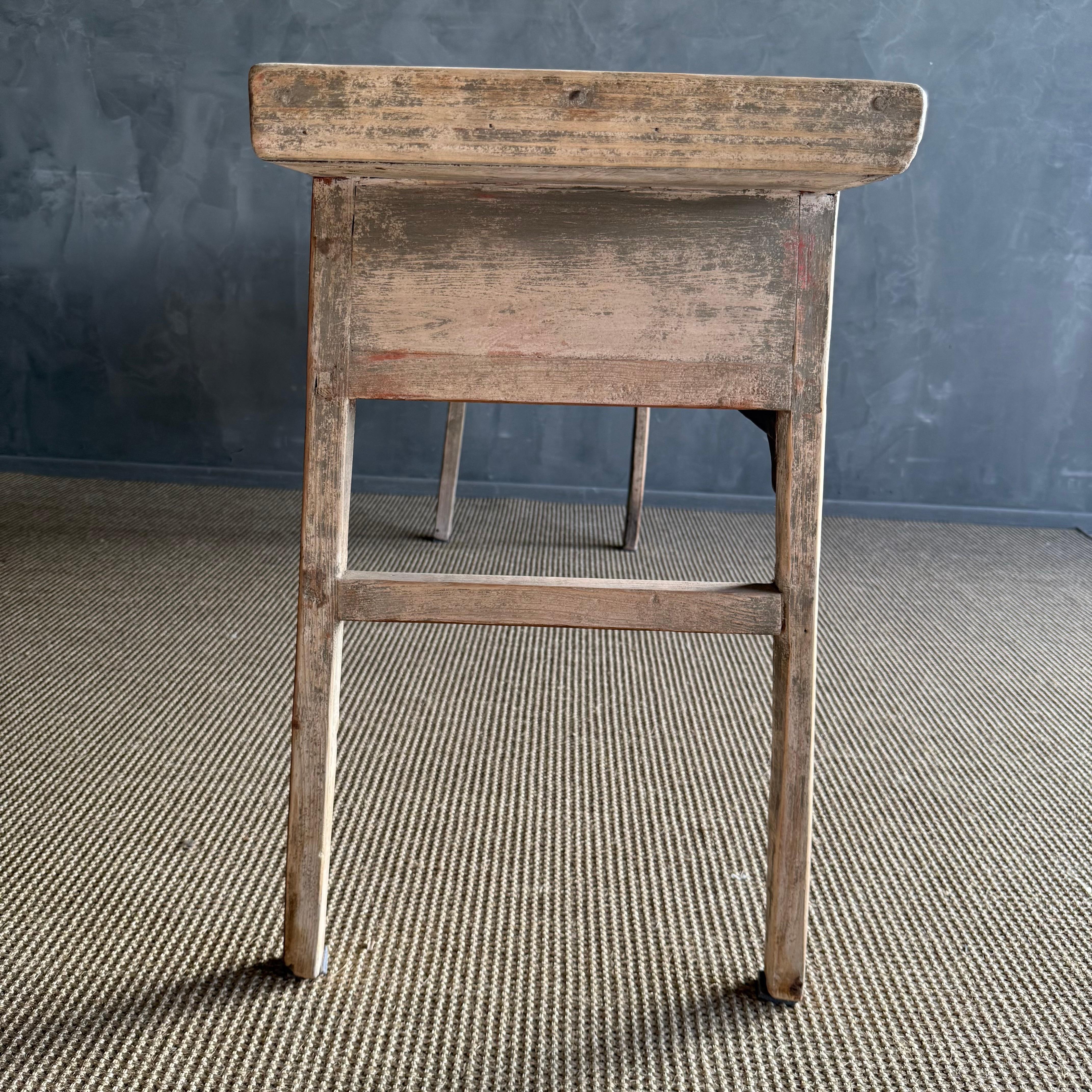 Vintage Elm Wood Drawer Console from Reclaimed wood 78