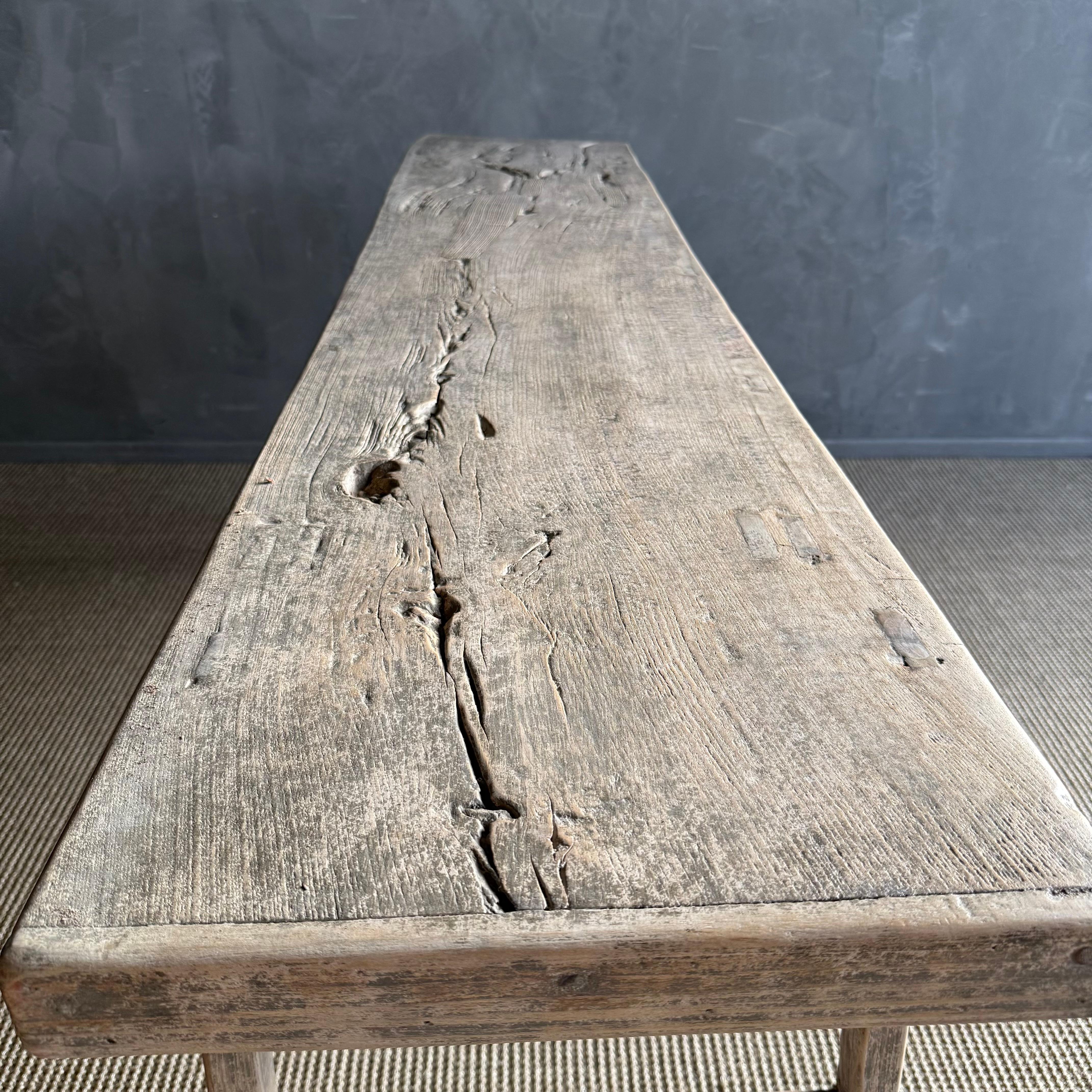 Vintage Elm Wood Drawer Console from Reclaimed wood 78