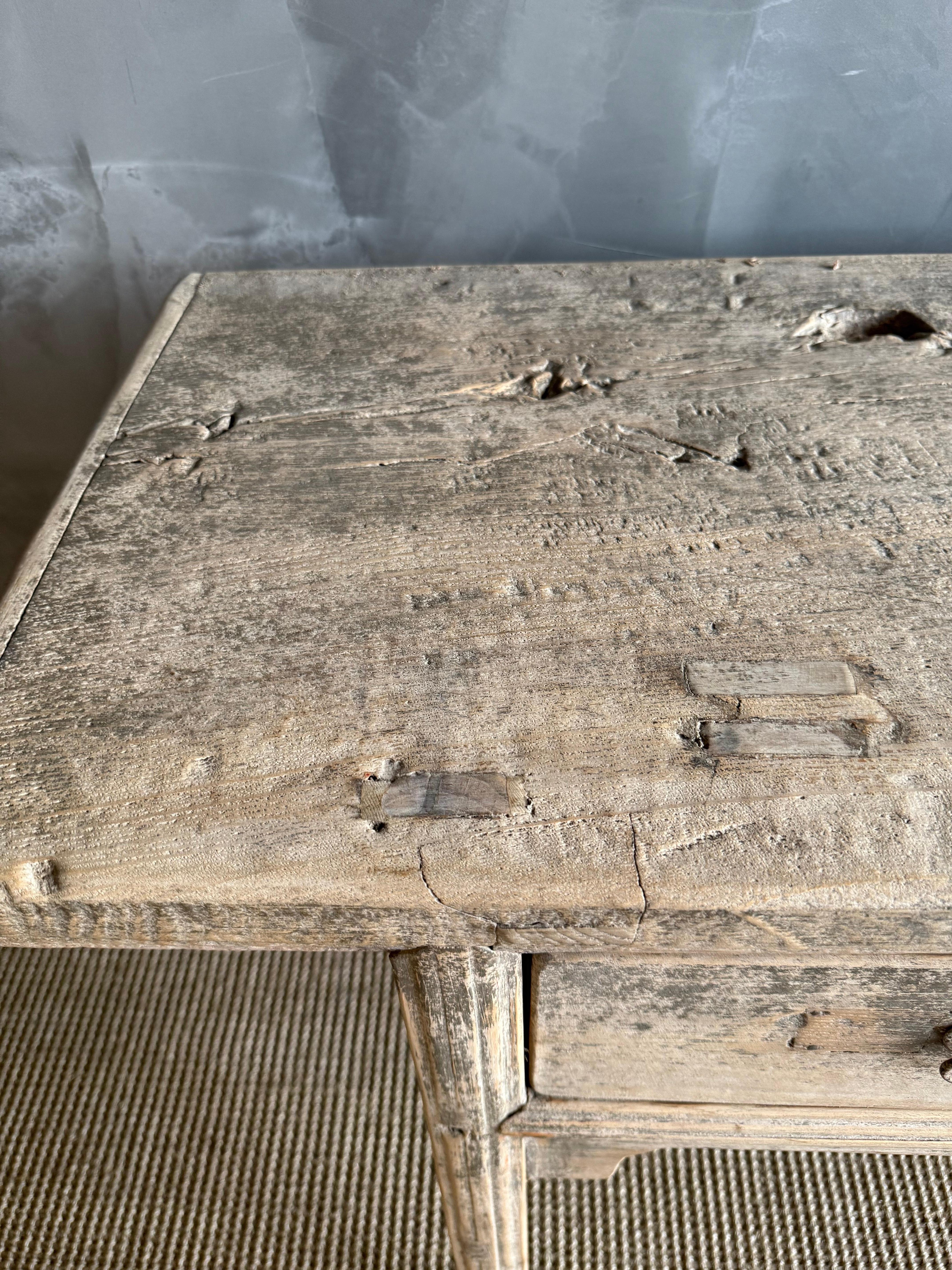 Vintage Elm Wood Drawer Console from Reclaimed wood 78