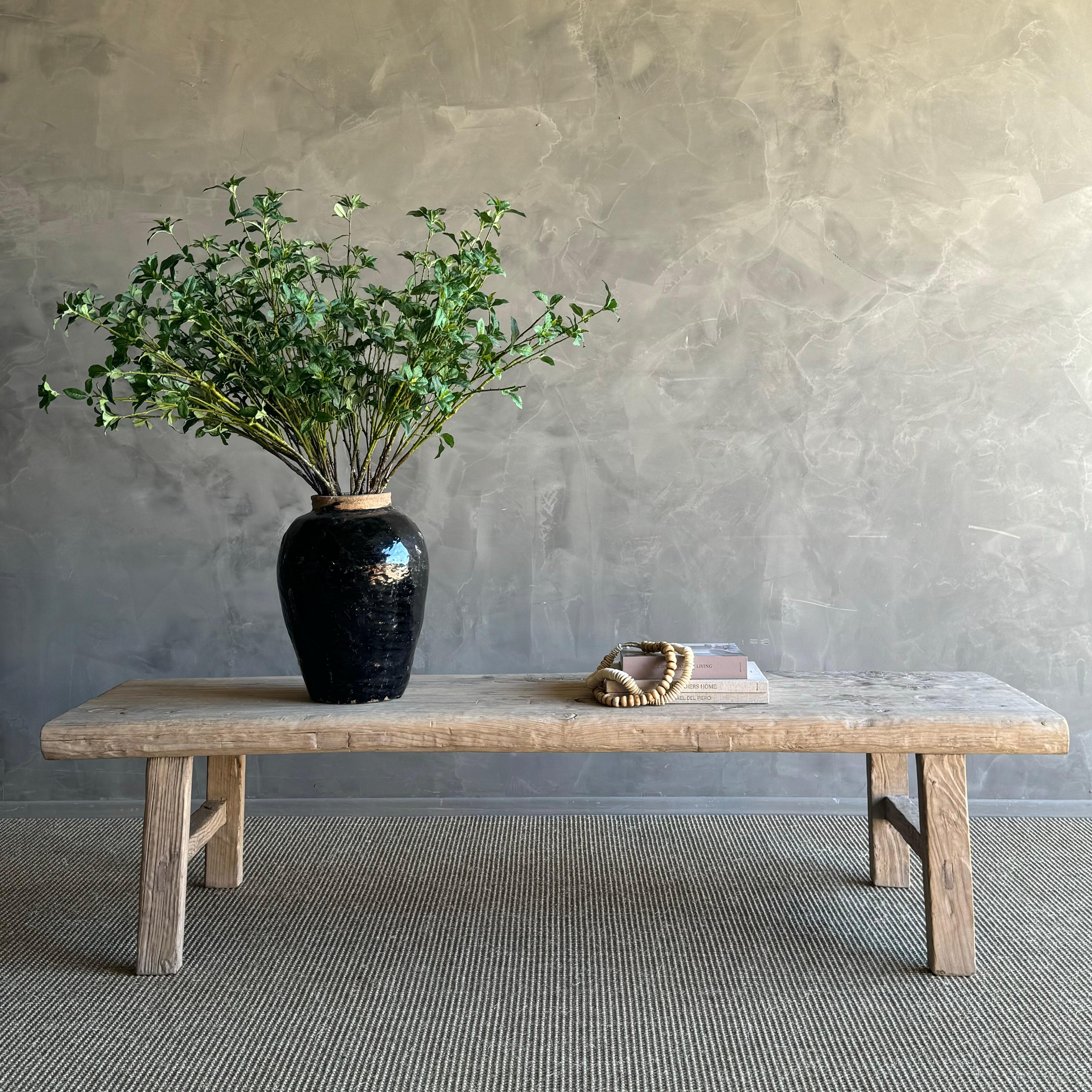 Vintage Ulme Wood Langer Couchtisch im Angebot 4