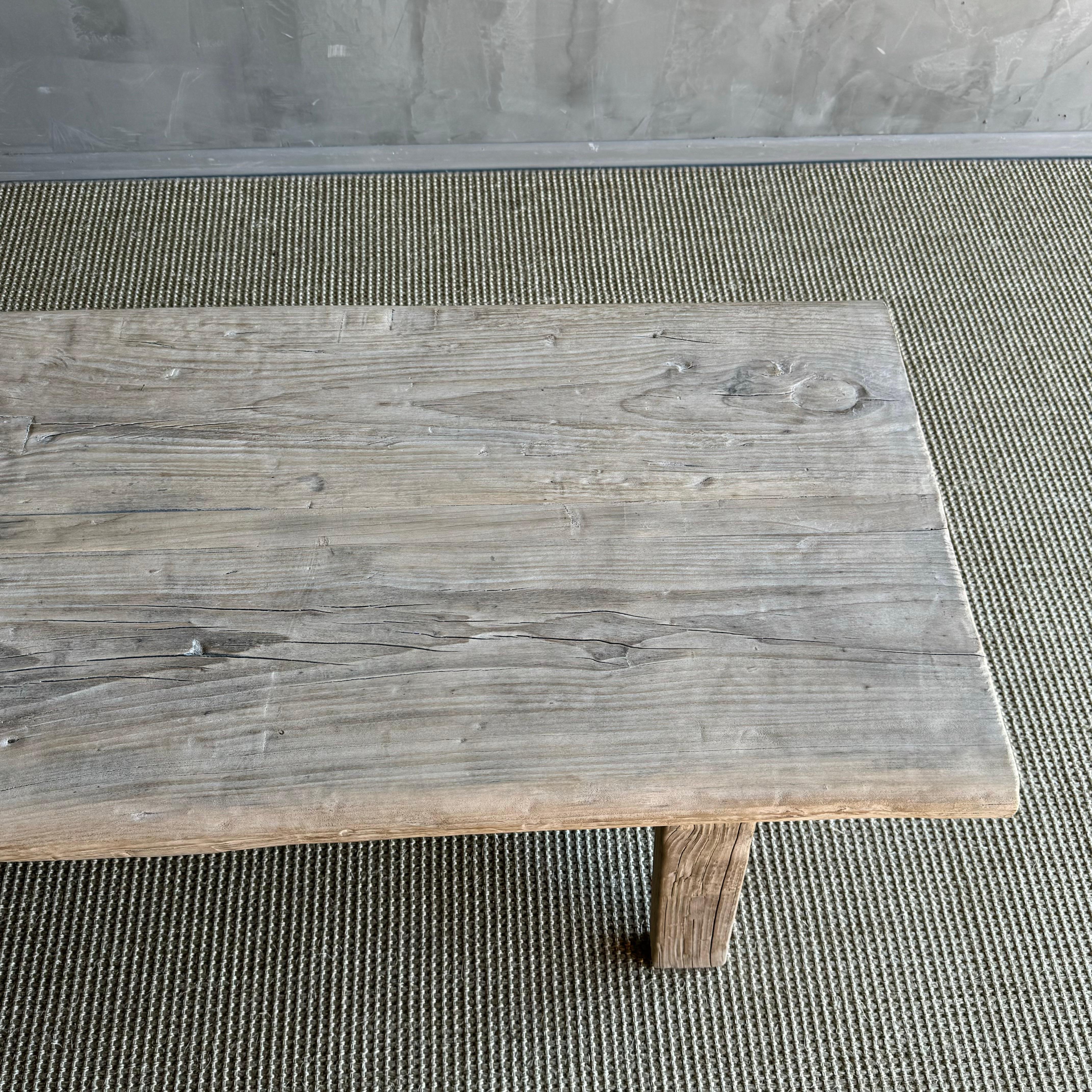 Vintage Ulme Wood Langer Couchtisch im Zustand „Gut“ im Angebot in Old Town Orange, CA