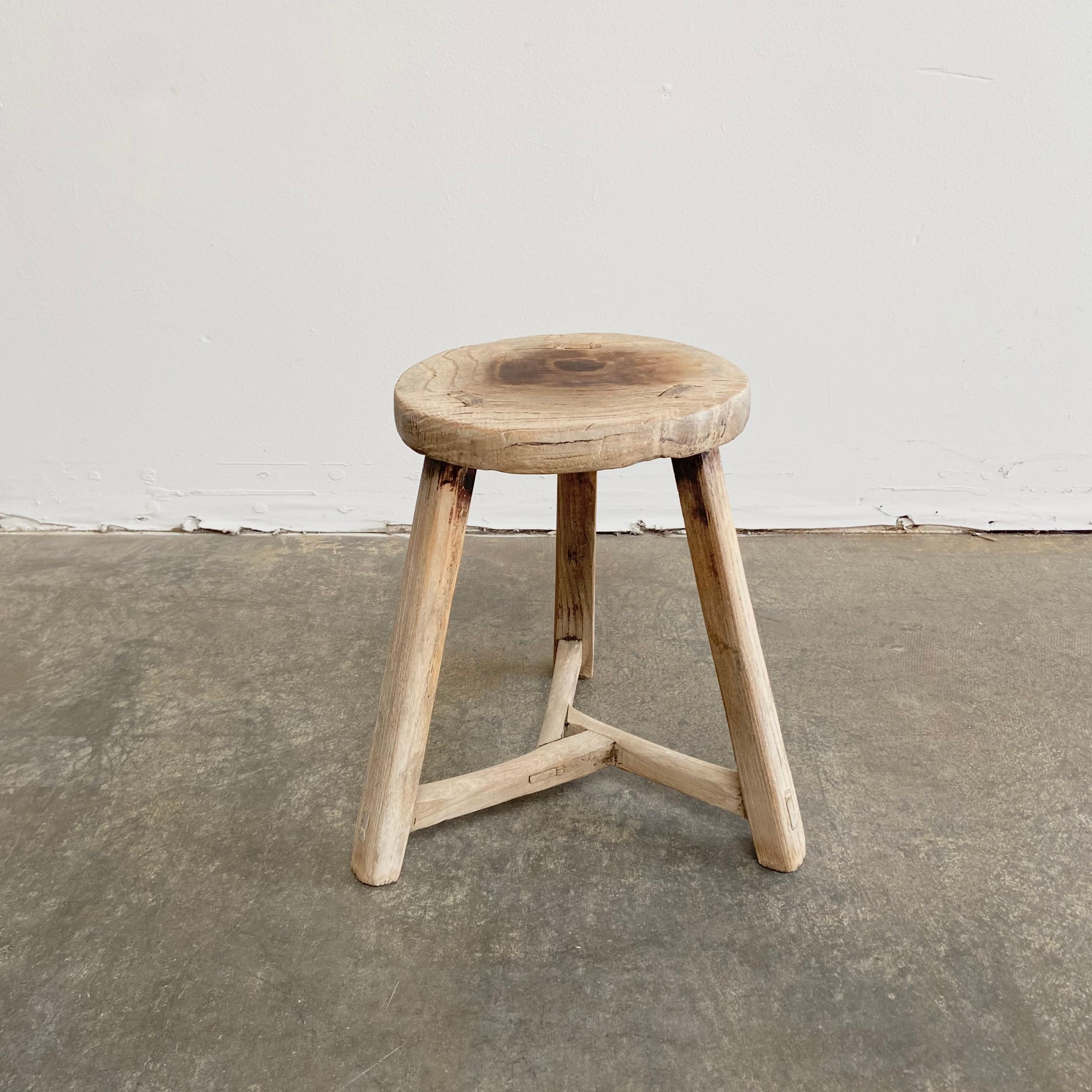 Rd stool vintage antique elm wood stool These are the real vintage antique elm wood stools! Beautiful antique patina, with weathering and age, these are solid and sturdy ready for daily use, use as a table, stool, drink table, they are great for any