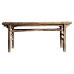 Mesa consola rústica de madera de olmo vintage 73,5